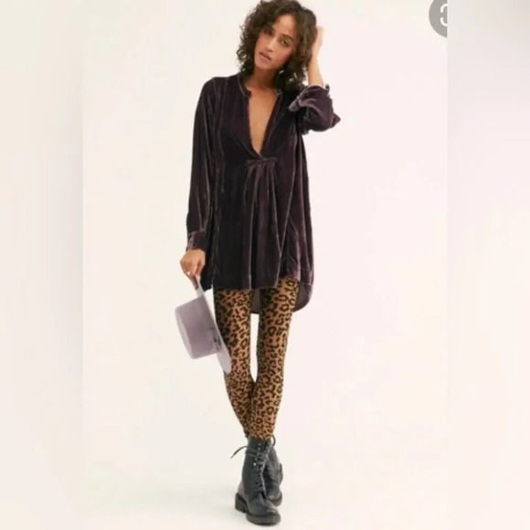 Free People x CP Shades Jacey Black Velvet Mini Dress Extra Small - Picture 2 of 7